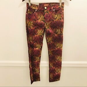NWT 7 For All Mankind Skinny Jeans Velvet 12 girls damask